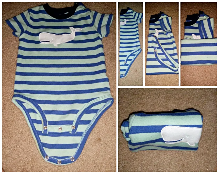 mameluco plegable para bebé ropa de bebé plegable método de plegado marie kondo konmari