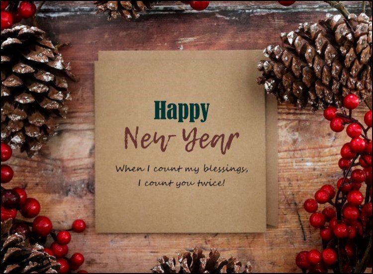 happy new year greeting card for loved ones