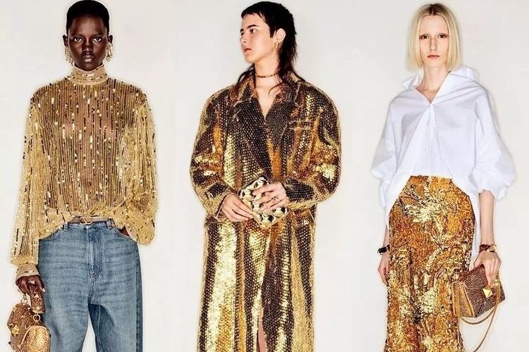 how to wear sequins golden outfits runway models inspiration trends how to look stunning and stand out