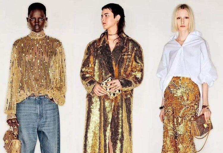 how to wear sequins golden outfits runway models inspiration trends how to look stunning and stand out
