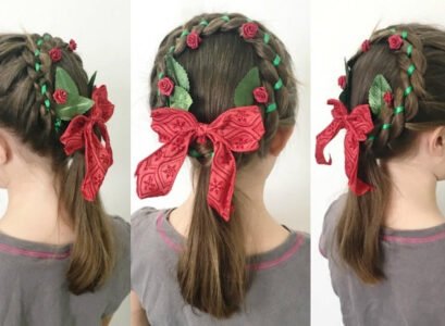 ideas for christmas hairstyles_bow hairstyles for little girls