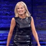 jill biden outfits leather dress late night show chic fashion inspiration for women over 60