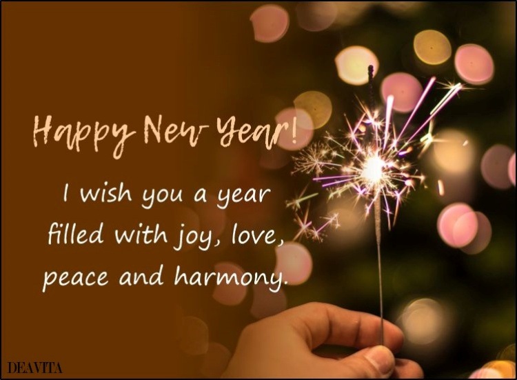 joy love peace harmony best wishes for the coming year 2023