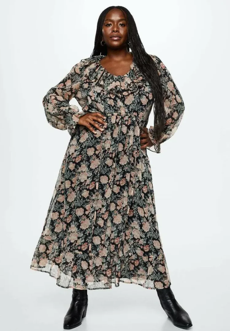 🌟 Winter Chic: Vibrant Color Fashion Dresses for Plus Size Natural Curvy  Women! 🧥❄️ 