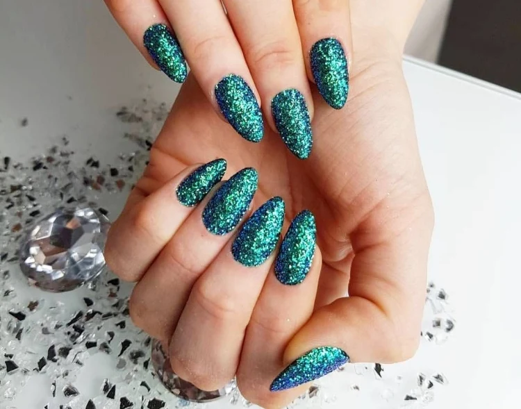 Green Ombre Glitter Nails  Glamour Nail Design Part 4 - The Nail Chronicle