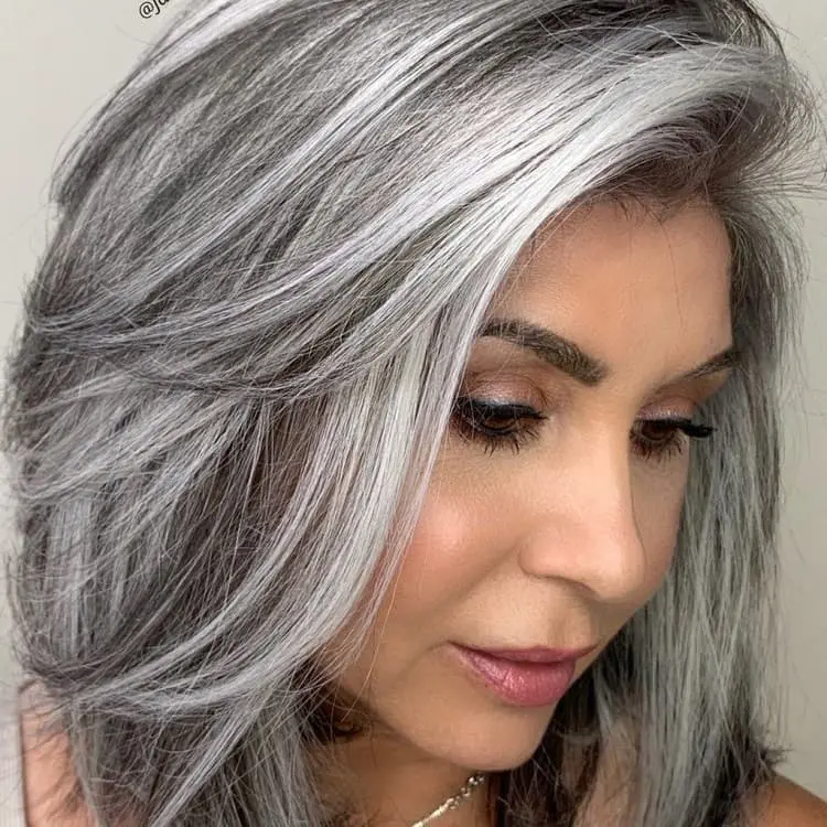 makeup for women with gray hair_makeup ideas for women with gray hair