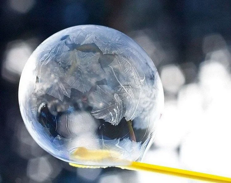 winter activities for kids making frozen bubbles soap bubbles in winter frost piece of art