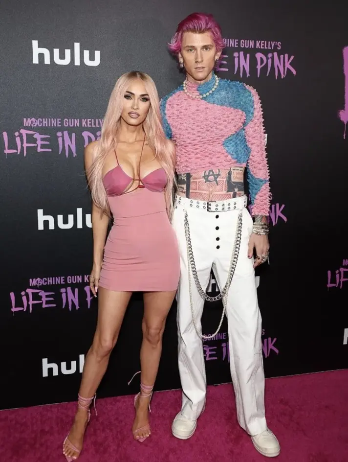 megan fox barbiecore machine gun kelly outifts in pink inspired from the barbie movie