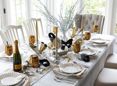 new years eve table decorations ideas how to decorate simple easy art and craft gold theme champagne