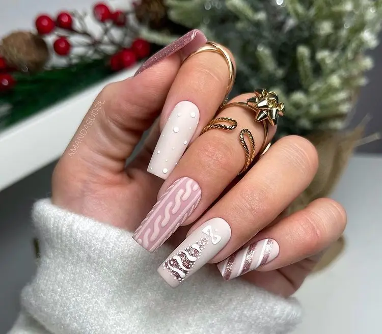 pink and white nails manicure trends long ballerina coffin chic