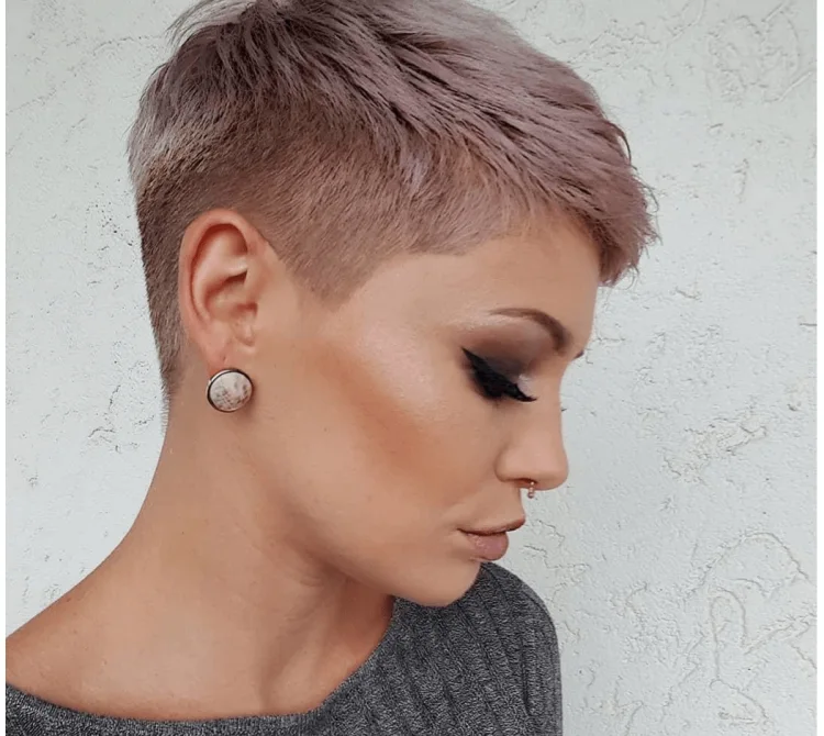 pixie haircut with purple hues trendy hairstyle for 2023 short haircuts