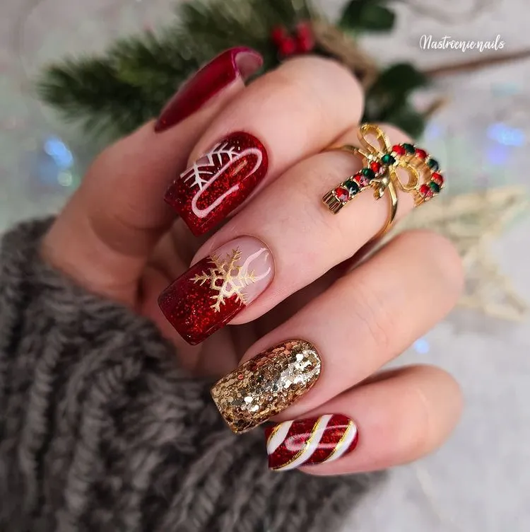 easy nail art for the end of year holidays