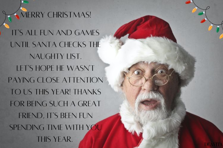 santa claus christmas jokes card to send to your friends happy new year spread joy free download