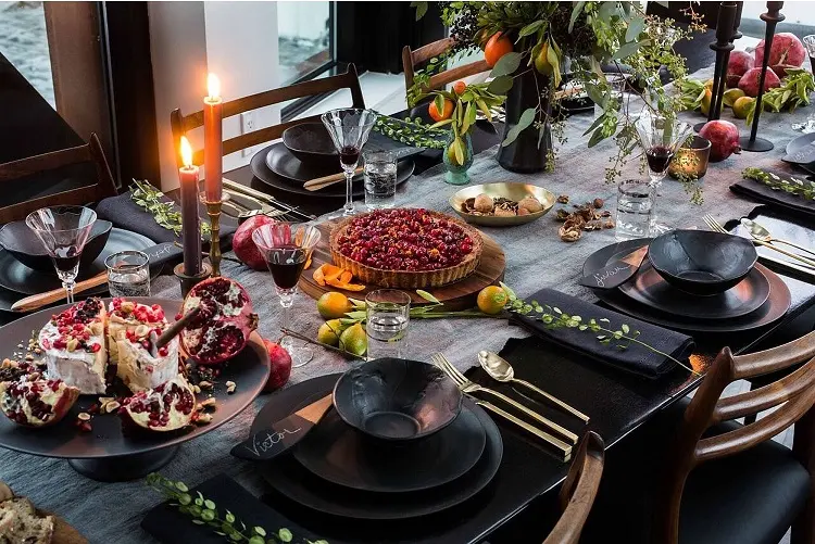decoración de mesa de fin de año con tema de frutas de temporada como decorar ideas faciles y sencillas