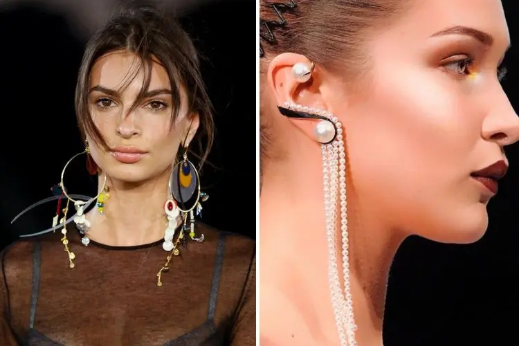 shoulder skimming earrings trends 2023 bella hadid emily rataijkowski emrata how to wear jewelry