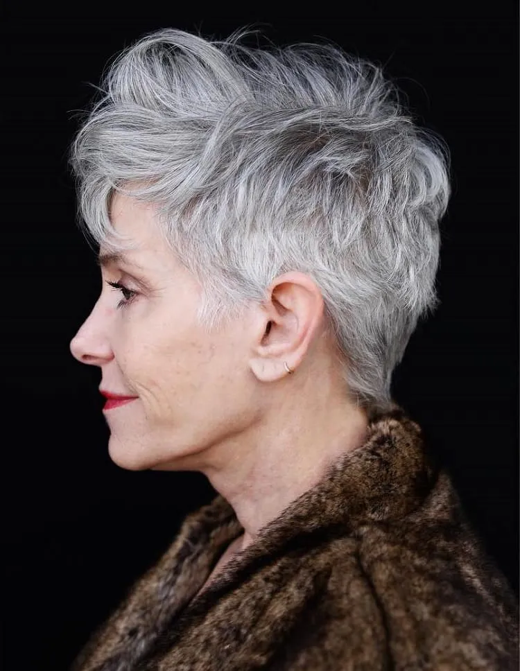 silver pixie cut_youthful haircuts