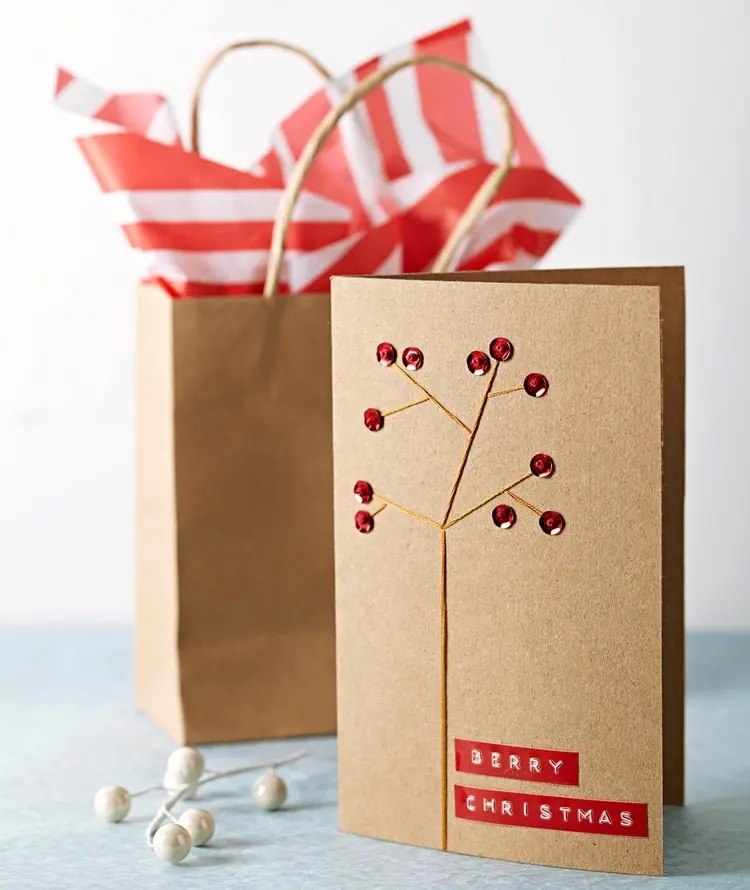 simple DIY christmas card to make ahead for the holidays to give to your family