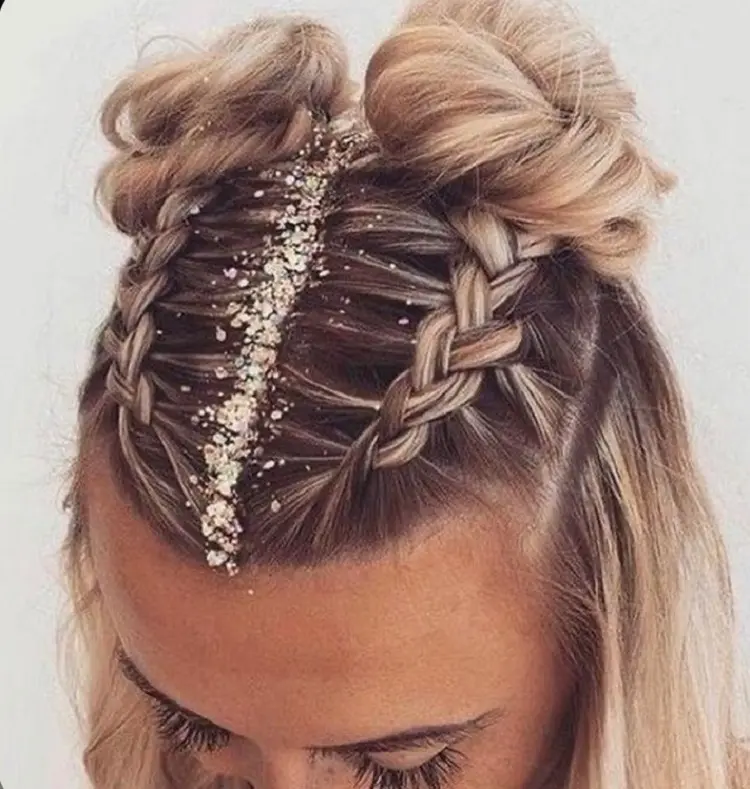 sparkle hair for a party golden particles hairstyles for 2022