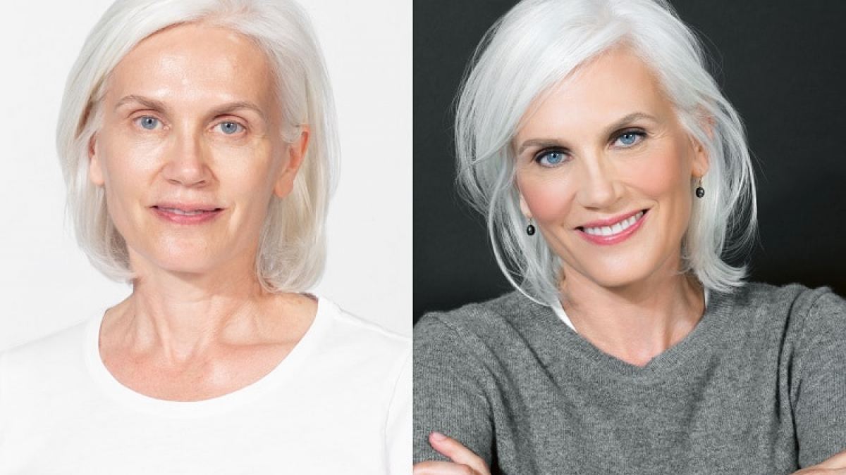 How to achieve the perfect makeup for women with gray hair? Tips and advice  plus 13 looks to try!