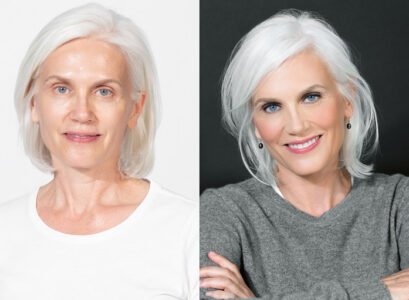 tips for makeup for mature women_gray hair makeup tips