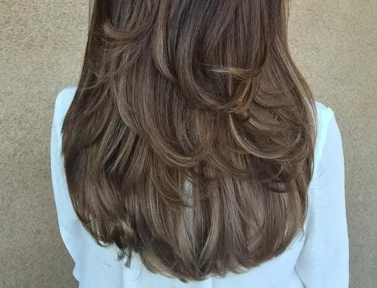 u-shaped-haircut-with-long-layers-dark-brown-hair-curled-ends-beautiful-look