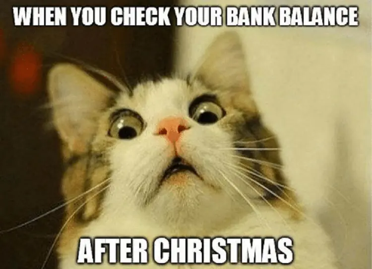 cuando revisas tu cuenta bancaria despues de navidad meme chistes graciosos