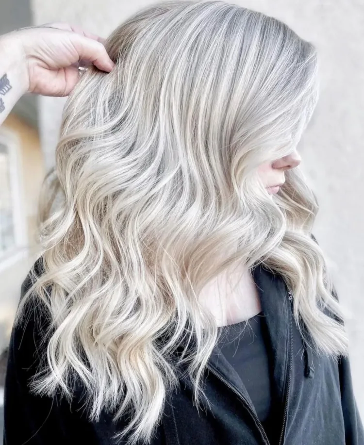 winter white trending hair color for winter 2023 cool tones