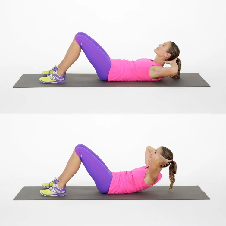 Basic crunches the most popular ab exercise
