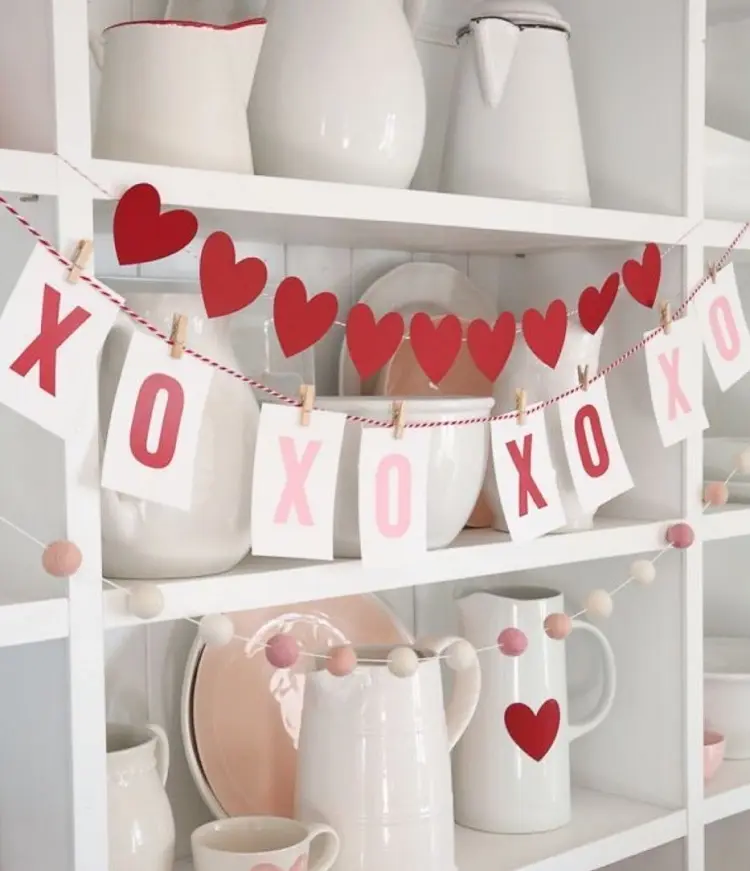 DIY heart garlands two steps easy to make surprise for your partner on valentines day