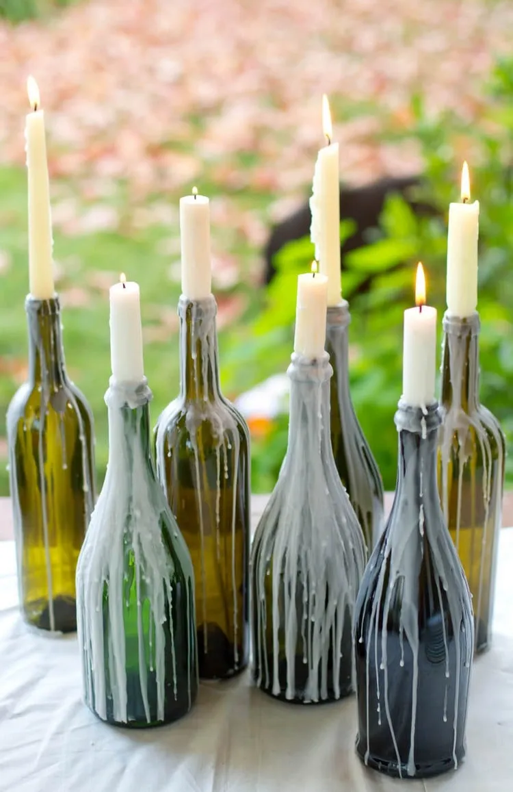 DIY home decor ideas reuse empty wine bottles