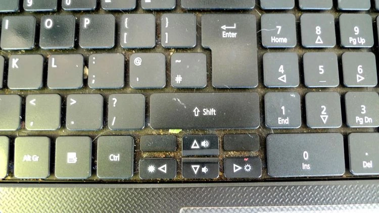How should you clean the keyboard