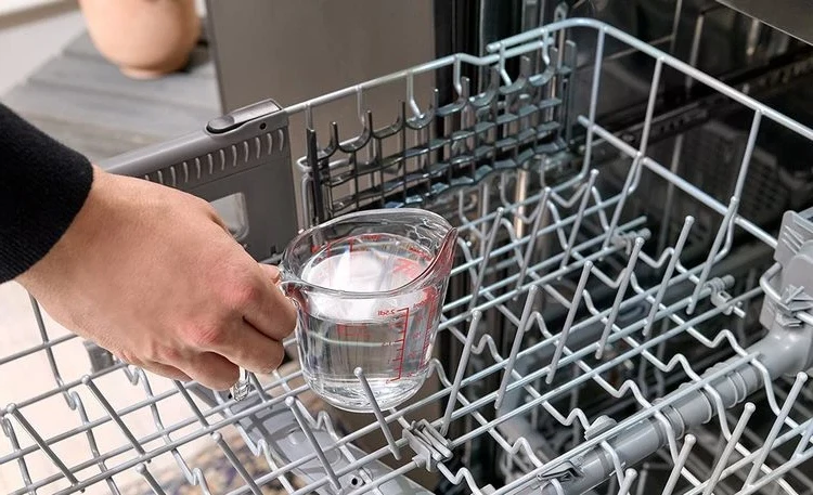 How to clean the dishwasher with white vinegar