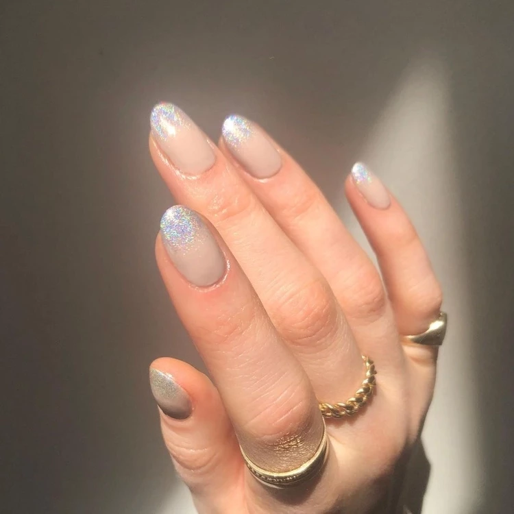 Holo Chrome Powder Ombre Nails without Gel! 