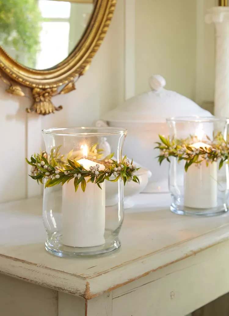 How to make winter decorations with candles