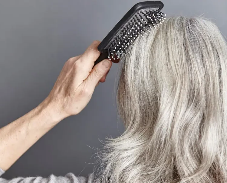 How to remove yellow from grey hair