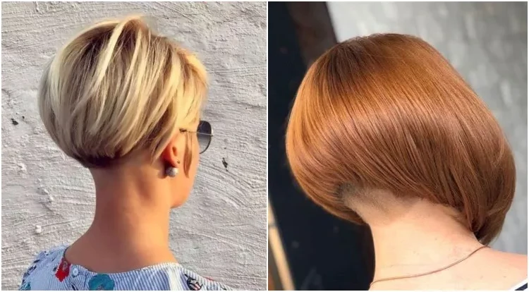 How to wear a stacked inverted bob at 50 shaved neck undercut