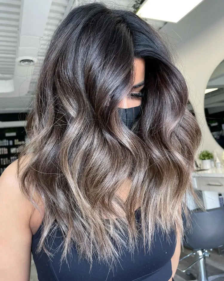 Ombre for dark hair ash brown hair color Trend 2023