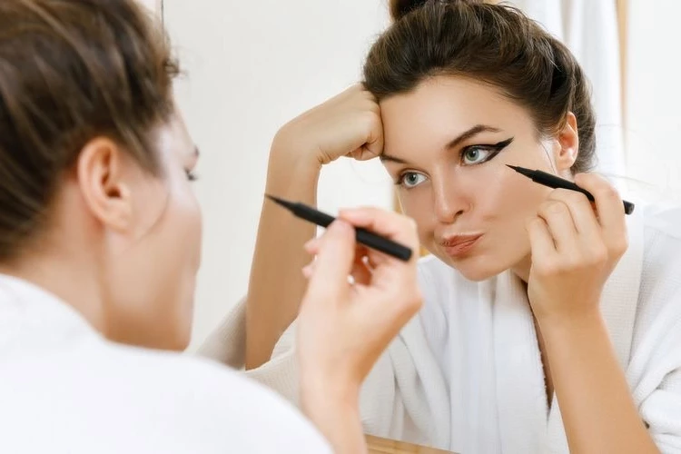 Skip the black eyeliner if you want to look younger