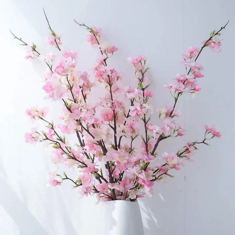artificial cherry branch flowers Valentines Day decoration arrangement