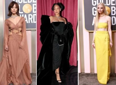 best dressed celebrities this year 2023 on the red carpet of the golden globes outfit fashion inspiration
