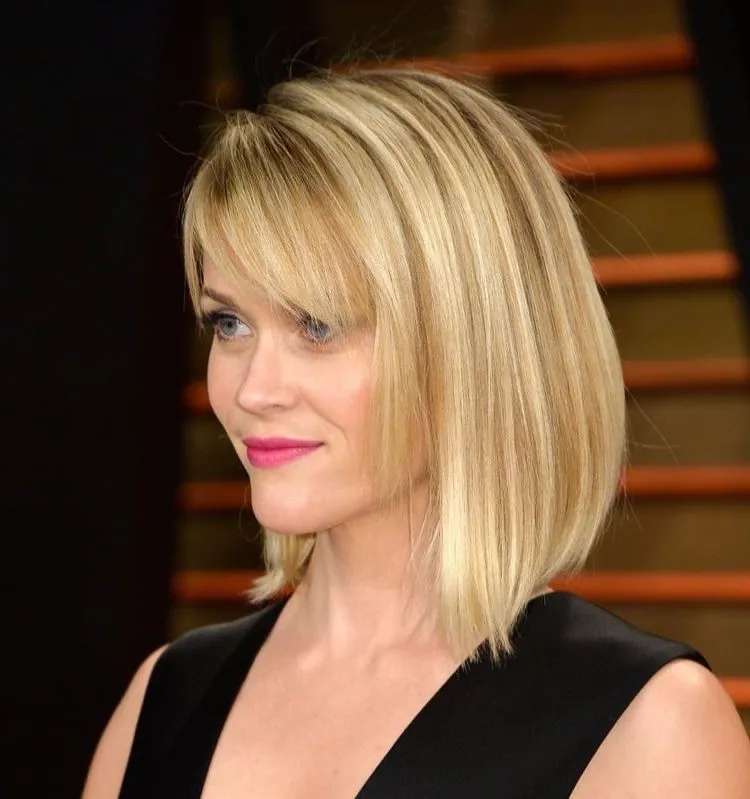 Which inverted bob with bangs is made for your hair and face shape?