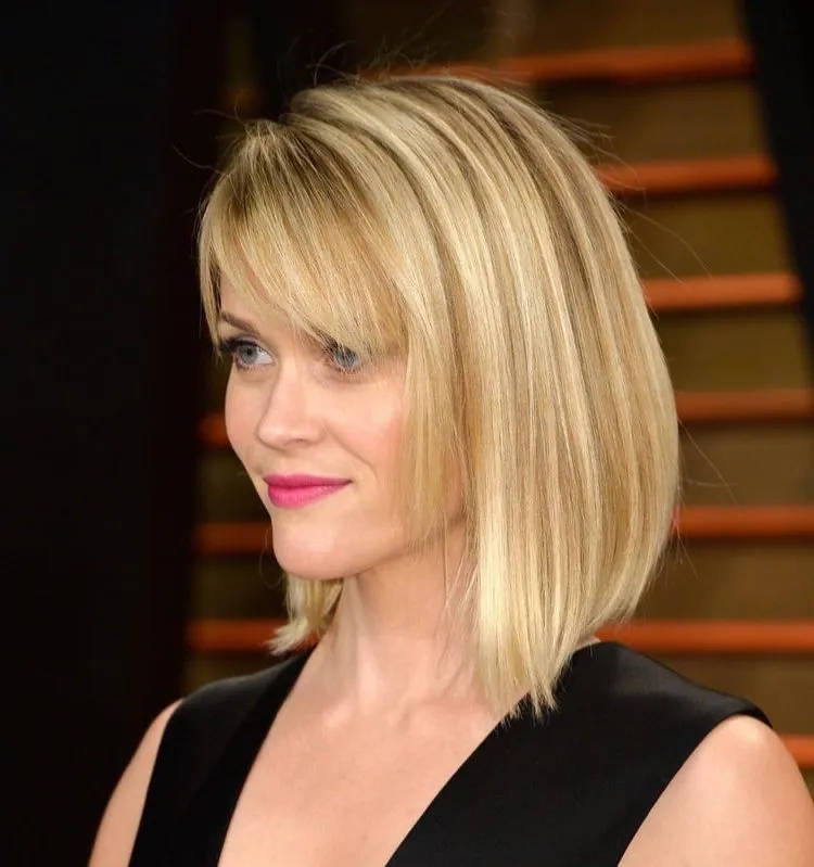 bob haircut with side bangs for fine hair