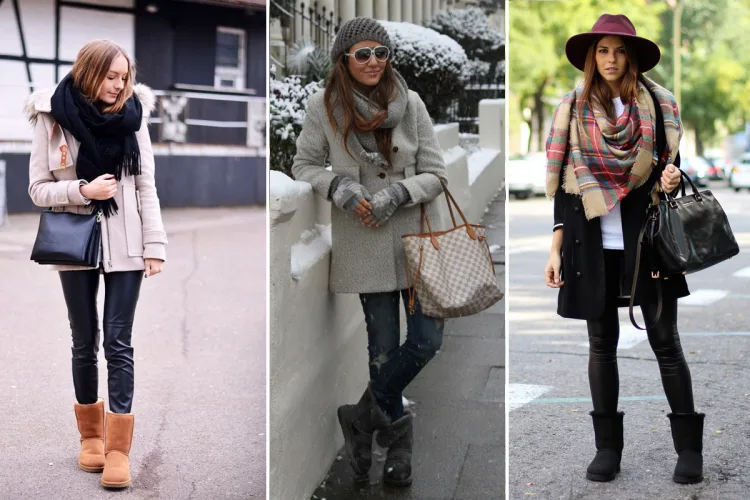 coat and ugg boots different styles outfit ideas to try