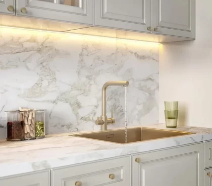 countersplash trend idea for kitchen design 2023 marble countertop