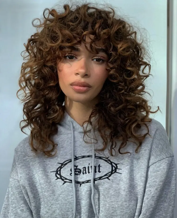 curly hair curtain fringe bob easy to maintain style it with the right products