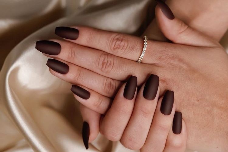 dark brown deep brown nail polish color for january 2023