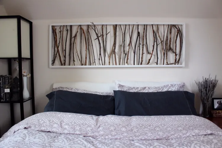decorating a wall unusual ideas branches DIY easy to make