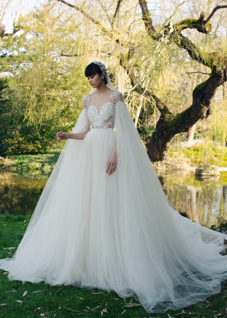 elie saab wedding gown dress 2023 bridal fashion look elegant chic