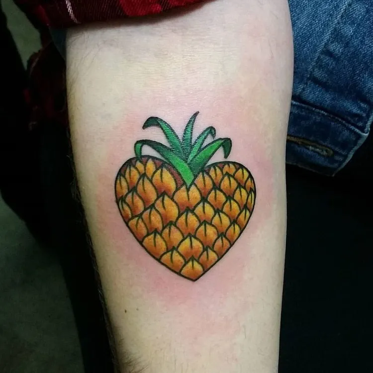 heart-shaped-pineapple tattoo_heart tattoos