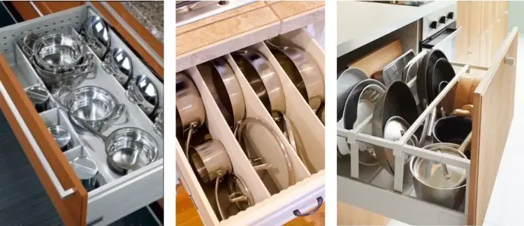 how to store pans in a drawer ideas tips and tricks marie kondo